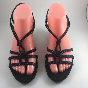 New York Transit Dressy Navy Sandals